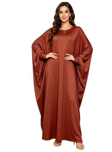Image of Boedaty Women Soft Muslim Prayer Dress Abaya Islamic Ramadan Full of Elasticity Garment Dubai Robe
