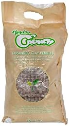 Hydro Crunch DBAUS10L Expanded Clay Growing Media Hydroponic 10 Liter 8 mm Aggregate Pebbles Pellets, Brown