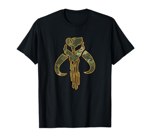 T-shirt Star Wars Mandalorian homme imprimé Mythosaur skull vêtement streetwear camo