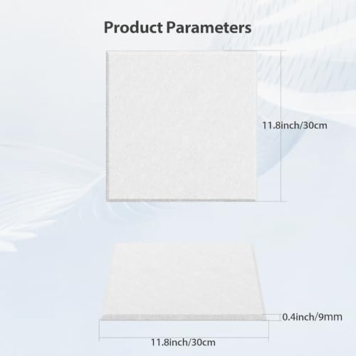 Image of 12 Pack Square Acoustic Panels Self Adhesive Sound Proof Foam(Snow White)