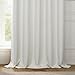 HPD Half Price Drapes - Faux Linen Curtains for Living Room (1 Panel) - 50W X 120L - Textured Room Darkening Curtains for Bedroom 120 Inches Long - Drapes for Home Decor, Birch