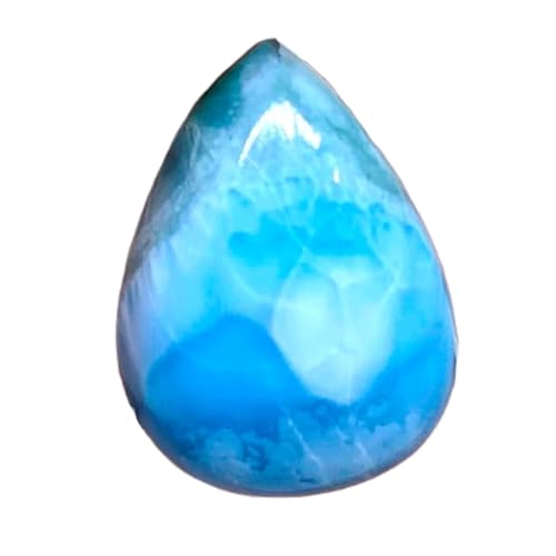 Larimar cabochon poire 22x16mm pour fabrication de bijoux bague pendentif collier