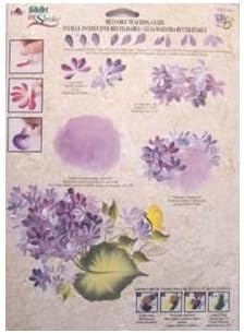 One Stroke 1165 Lilacs, Folk Art, Reusable Teaching Guide