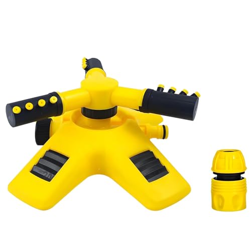 360°Rotating Garden Sprinkle, Automatic Lawn & Garden Water Sprinklers, 3 Arm Rotating Water Sprinkler Irrigation for Watering Plants Flowers Veggies