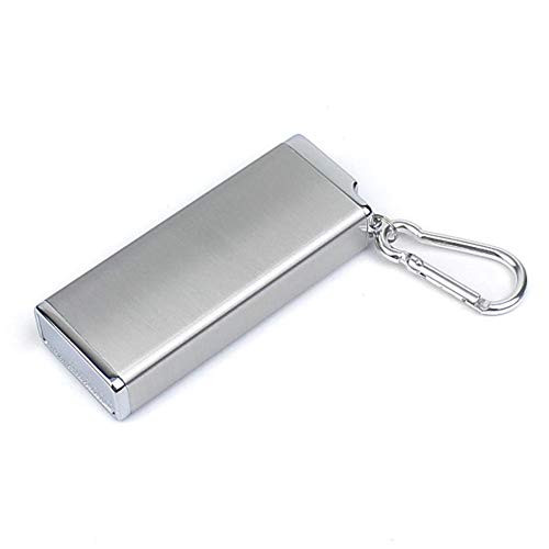 Preisvergleich Produktbild JT Zigarettenetui für Herren Damen Metall Portable Ultradünne Wasserdicht Tasche Zigarettenschachtel für 8 Zigaretten,Silver,9.8X3.8X1.8CM