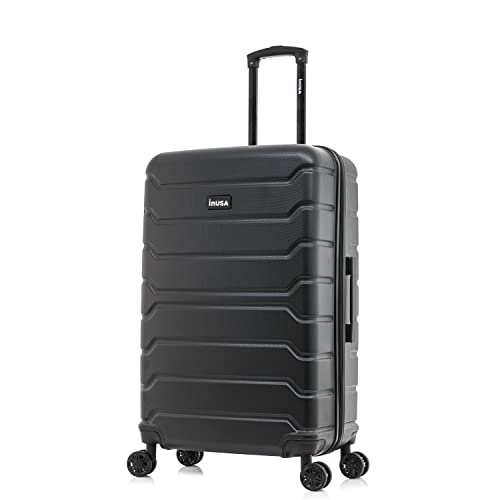Image of InUSA TREND Luggage with Spinner Wheels | Durable Lightweight Hardside Suitcase, Travel bag with Handle and Trolley, 28-Inch Large Checked luggage | Black