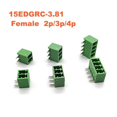 Bloques de terminales de tornillo enchufables Bornier 15EDGKA de 8 pines para PCB 5