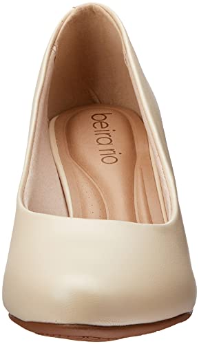 Sapato Beira Rio Salto Baixo Feminino, Creme, 35