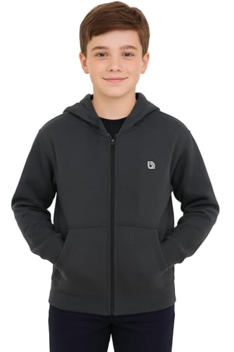 Bahob® Hoodies For Boys Kids Fleece Zip-Up Hoodie Sweatshirt Kids Hoodies Jacket Sweatshirt for Boys Long Sleeve Top Unisex Age 5-14 Years (9-10 Years, BFZH-60-D)