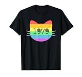 Born in 1979 44 Years Old Birthday Cat Rainbow