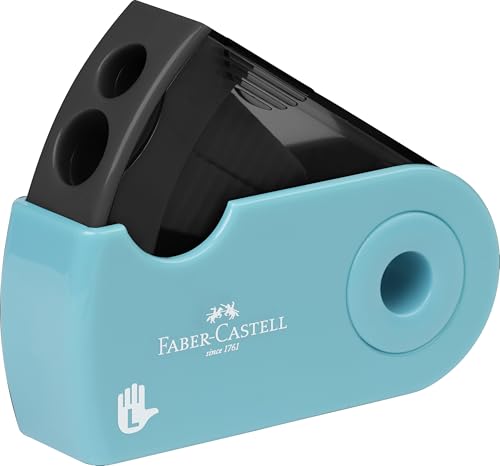 Faber-Castell 182777 Doppelspitzer, Türkis, für Linkshänder