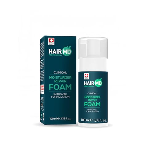 HairMD Clinical Foam 100 ml, Exclusive Clinical Moisturizing and Repair Foam, Gently Repairs and Cleanses Scalp - Ideal for Sensitive Skin After Hair Transplant