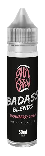Ohm Brew Badass Blends E-Liquid 50ml Shortfill Shake & Vape - Strawberry Chew (ohne Nikotin)