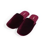 LMOY Men' Luxurious Velvet Smoking Slippers Comfortable and Stylish Red 8.5-9 US Men's