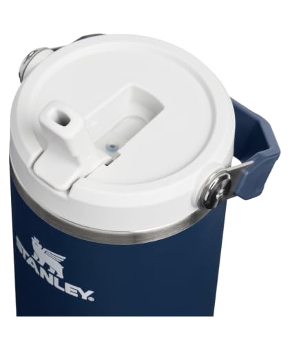 Image of STANLEY IceFlow 2.0 Flip Straw Tumbler with Handle 30 oz | Twist On Lid and Flip Up Straw | Leak Resistant Water Bottle | Insulated Stainless Steel | BPA-Free | Dark Navy