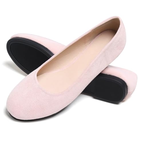 Image of Dear Time Women's Flats Comfortable Slip On Ballet Flats Soft Solid Casual Shoes