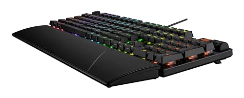Image of ASUS ROG Strix Scope II Gaming Keyboard, pre-lubed ROG RX Blue clicky Optical switches, Sound-dampening Foam, PBT doubleshot keycaps, Streaming hotkeys, Multi-Function Controls, Wrist Rest