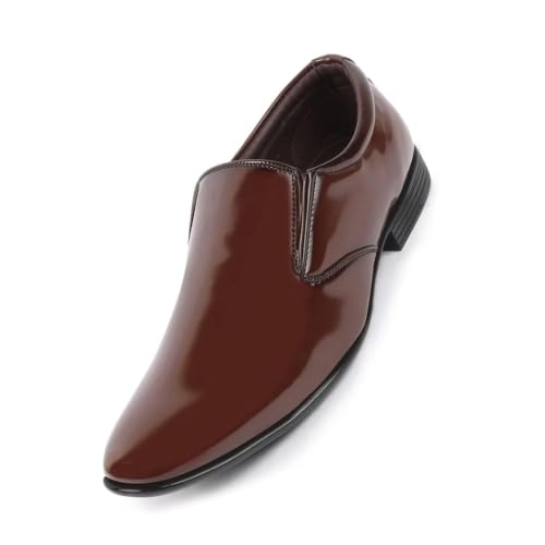 Image of FAUSTO Men Leather Formal Pull-On Shoes