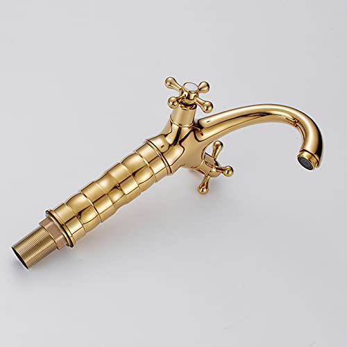 Robinet 1 trou laiton antique résistant pour évier intérieur - 7