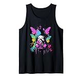 Gas Mask Post Apocalyptic Butterflies Tank Top