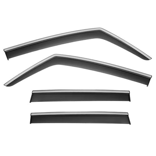 4Pcs Compatible with Jeep Renegade 2014-2022 Car Window Visor Awning Shelters Windshield Side Window Rain Sun Shade Auto Accessories(J-01)