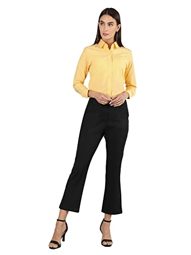 Image of CHKOKKO Women Solid Polycotton Regular Formal Shirt