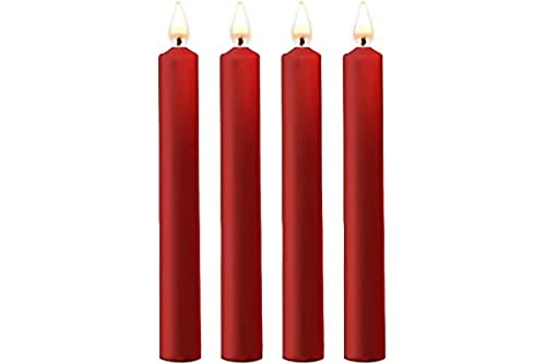 Shots Ouch! - 4-Pack Teasing Parafin Wax Candles Large - Red