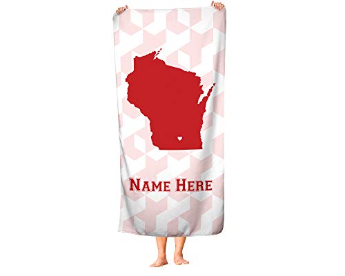 Madison Wisconsin - State Pride Custom Beach And Bath Towel - Personalized Medium And Large Towels For Adults Kids College Football Basketball Fans #TOP29