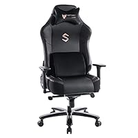 Big and Tall Gaming Chair FANTASYLAB Gaming Chair with Massage Memory Foam Gamer Chair for Adults Racing Computer Game Chair with Adjustable Armrest Tilt Back High-Back PU Leather Gaming Chair 400lb