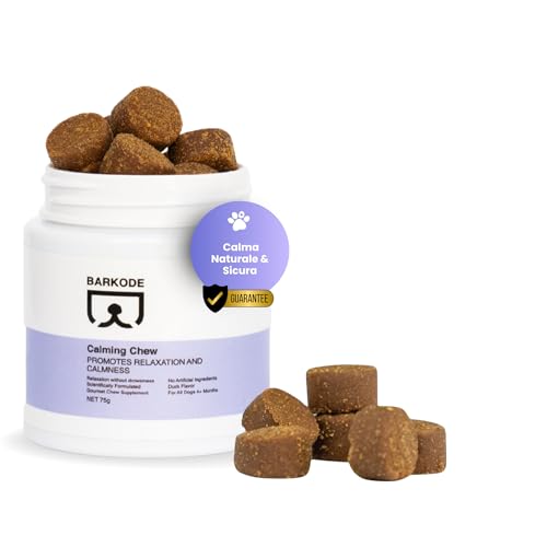 Calmante per Cani - 30 Bocconcini Gusto Anatra, 75g, Masticativi Naturali, Vitamine, Tranquillante, Tutte le Taglie, 6+ Mesi, Calmante per Cani Che Abbaiano