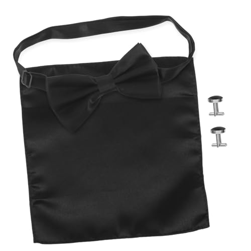 Set para hombres con moño y pañuelo de seda miniatura 1