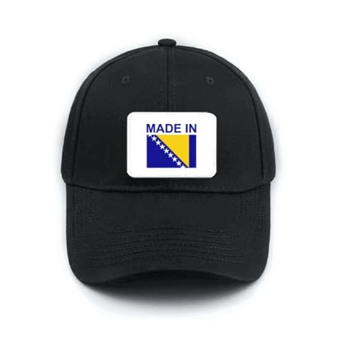 Casquette Bosnie-Herzégovine noire le cadeau classique idéal pour passionnés