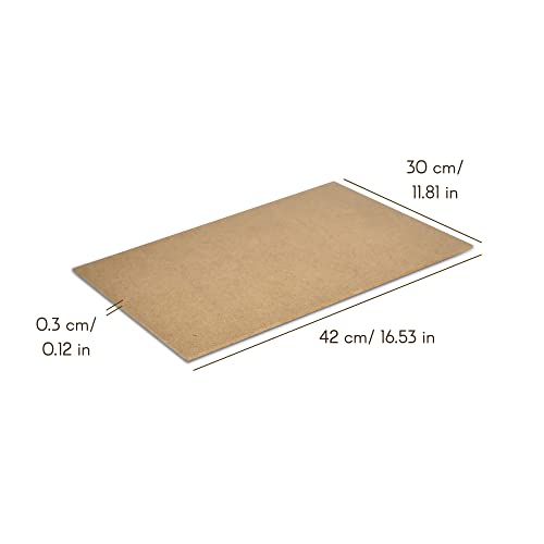 Creative Deco 30 x MDF Board Sheet | 17 x 12| Perfect for Home Decor, Arts and Crafts, Painting, DIY Projects, Laser Cutter, CNC Machine, Scroll Saw, Stenciling, Pyrography