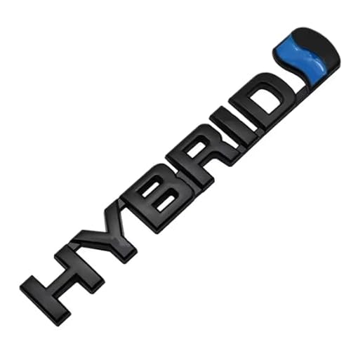 DDVOS Coche Emblemas para 3D Hybrid Badges, Pegatina Insignia Letras de Carrocería para Coche Accesorios Exterior Decoración,A Black