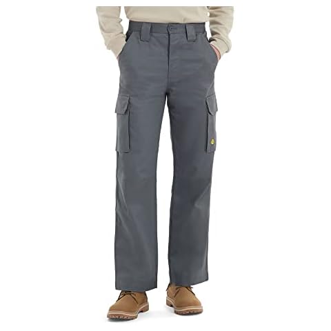 PTAHDUS Men's FR Cargo Pants 7.5oz Flame Resistant Lightweight Mid Rise Work Pants with Multi-Pockets Ideal for Welding (Grey,40Wx30L) Cover