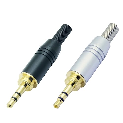 Prise Jack 3.5mm stéréo mâle à souder contre les grésillements de haut-parleur