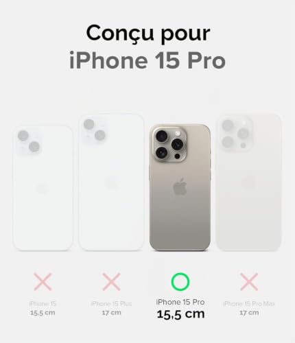 Coque iPhone 15 Pro antichoc magnétique Ringke Onyx flexible