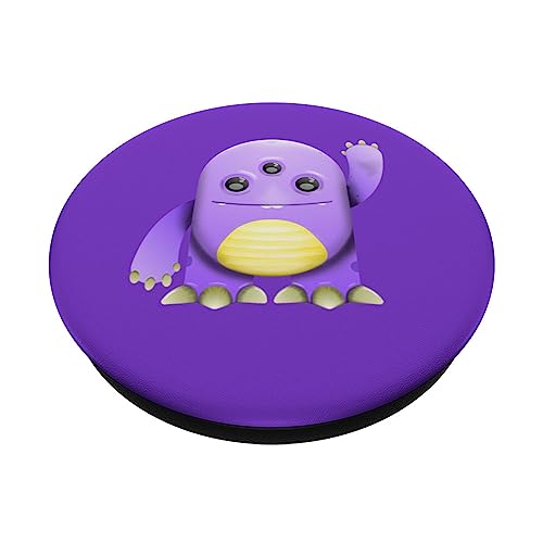 Cute Purple Monster Pop Socket Halloween Cute Halloween PopSockets Swappable PopGrip, Black - Image 2