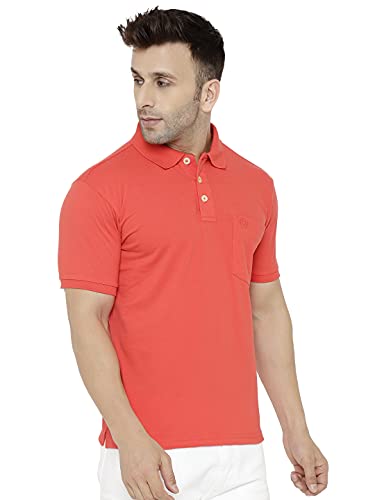 Image of CHKOKKO Men's Polo Cotton Regular Fit Half Sleeves T-Shirt with Pocket