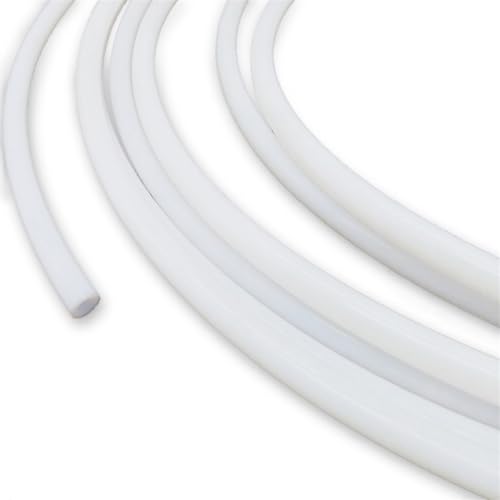 flexiable rubber PTFE Teflon Pipe High Temperature Resistant Flexible Insulation And Corrosion Resistance Environmental Tube 1 meter drain elastic (Size : 1meter, Color : OD 7.18xID 6.68mm)