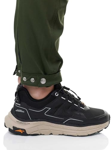 PUMA Workwear Pro-One Wanderhose Damen - Robuste Outdoorhose für Damen - Mit verstärktem Nylon für Langlebigkeit - Trekkinghose mit 4-Wege-Stretch - Verstellbarer Knopfleiste - M - Oliv