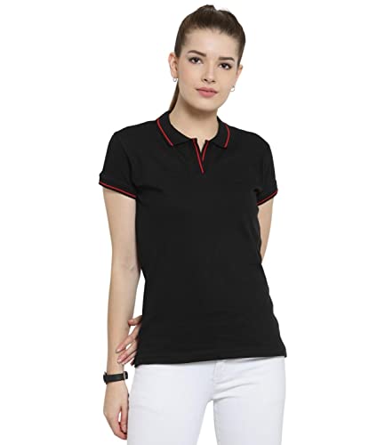 Image of Scott International Women's Regular Fit 100% Pure Organic Cotton Polo T-Shirt | Womens Polo Collar Neck T-Shirt | Cotton Plain Polo Neck Half Sleeve T-Shirt | Tshirts for Women