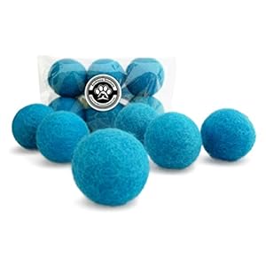Wool Cat Toys – Felt Cat Toy Balls for Small Pet Fetch and Play – Eco Friendly Quiet Wool Ball Cat Toy for Cats and Kittens – Choose Your Colors (Aqua)