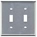 MULBERRY 97072 430 Satin Stainless Steel, 2-Gang Toggle, WALLPLATE
