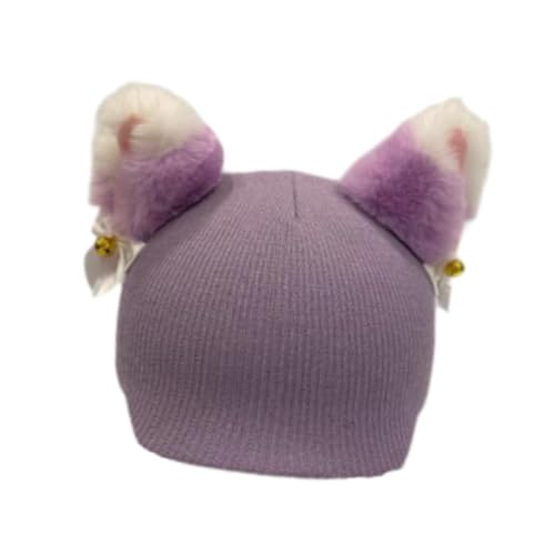 Ronyme Housse de Casque de Ski tricotée décorative, protectrice et créative, Accessoire pour Casque de Snowboard et de Ski/Skateboard, Violet