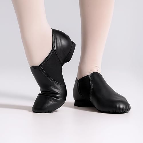 Stelle Jazz Shoes for Women Men Leather Upper Slip-on Dance Shoes Unisex2