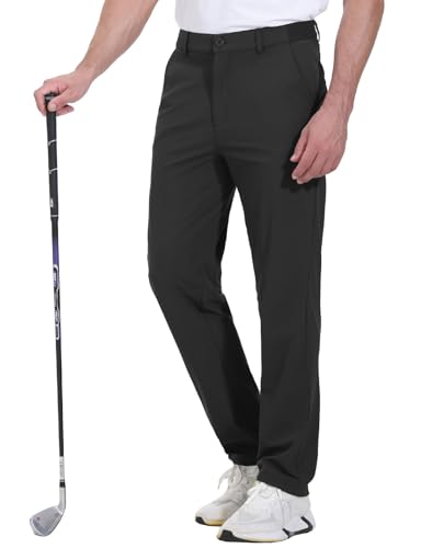 Rdruko Men's Stretch Golf Pants Quick Dry Lightweight Casual Dress Pants with Pockets