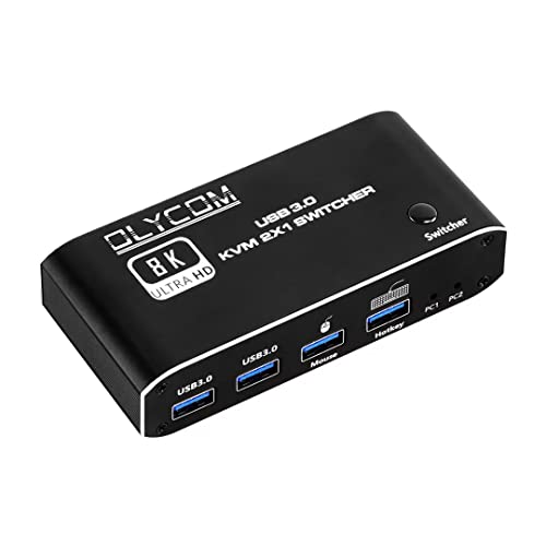 Boîtier KVM HDMI 2.1 haut de gamme pour graphistes et configurations multi-PC 8K