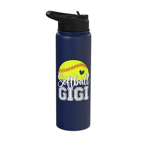 Softball Gigi Gifts For Mother's Day Women Softball Lovers Stainless Steel Insulated Water Bottle