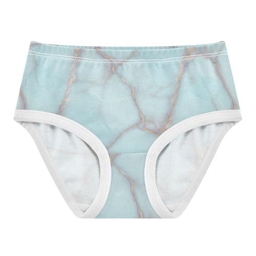 Durable Toddler Girls Underwear 2t Cotton Panties for Girl Green Marble Texture Veins Briefs Undies Kids